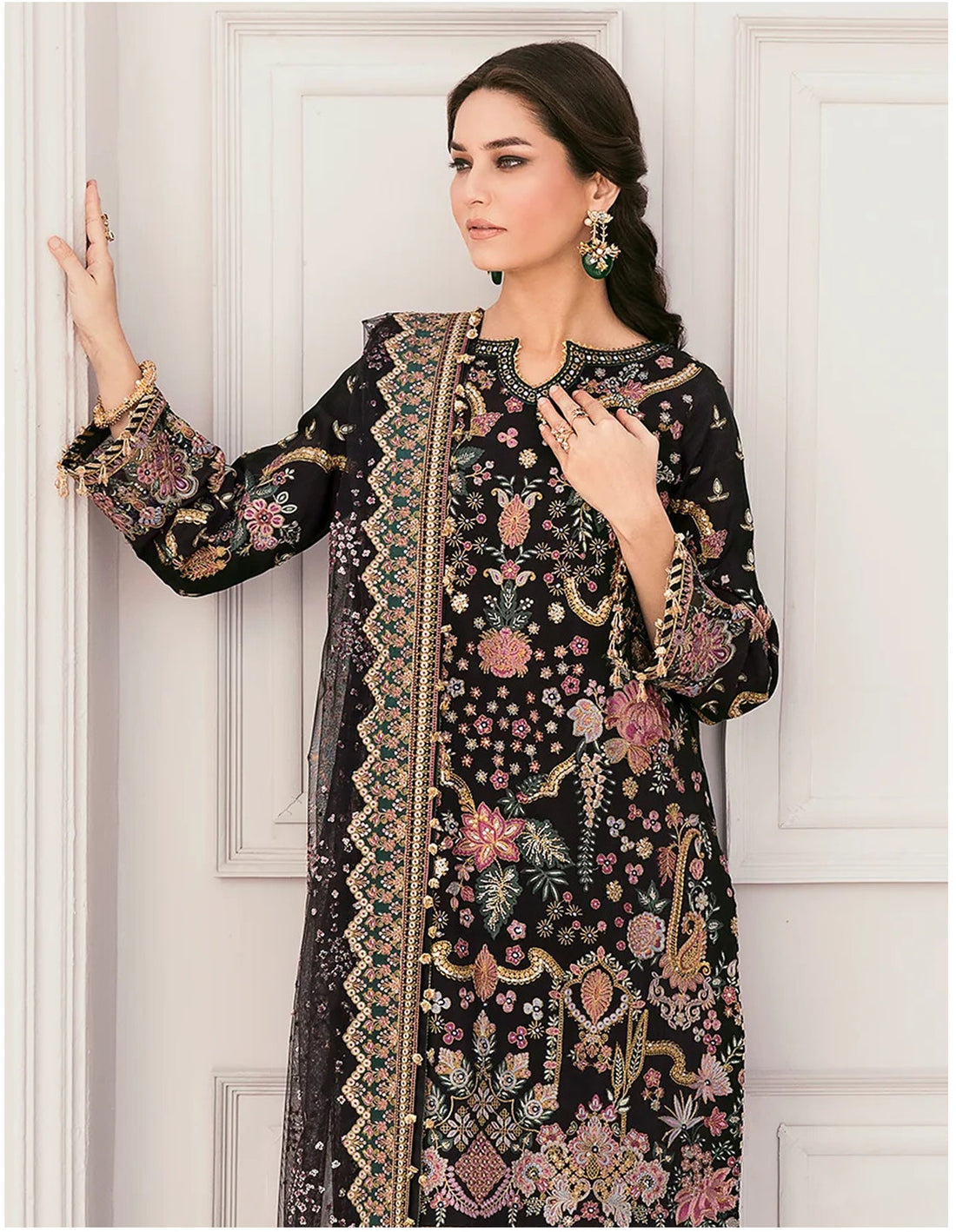 Maryam's Design No. 153 : Heavy Georgette Salwar Suit - Semi Stitched